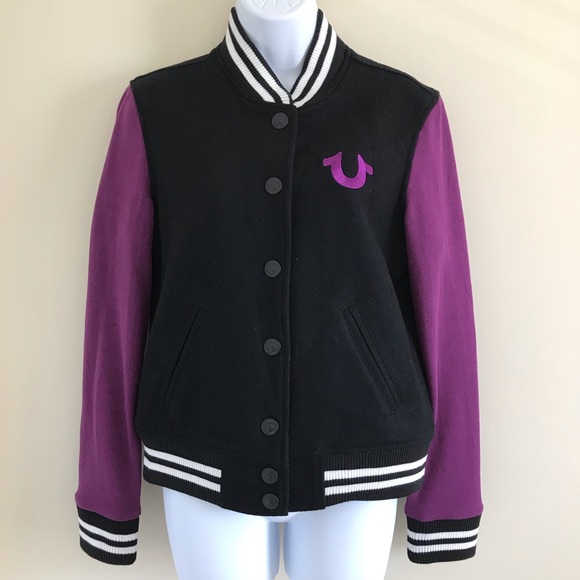 *True Religion Womens Varsity Jacket - Picture 2 of 8